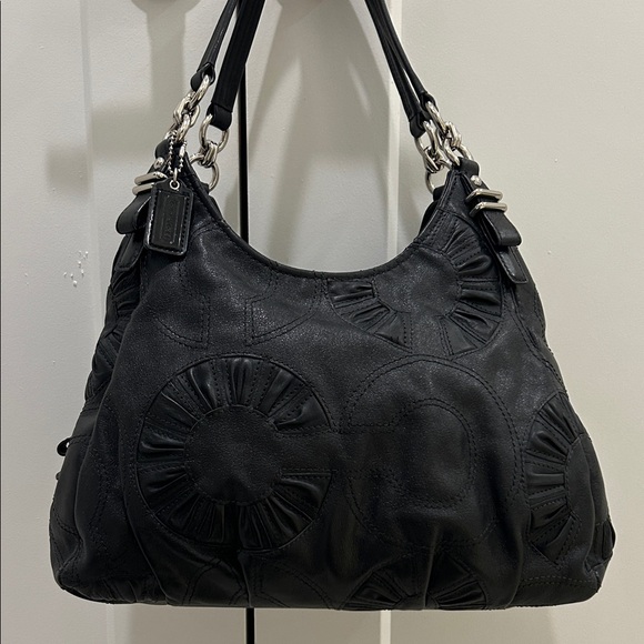 Coach Handbags - Coach (EUC) Madison Op Art Maggie Embellished Leather Shoulder Bag